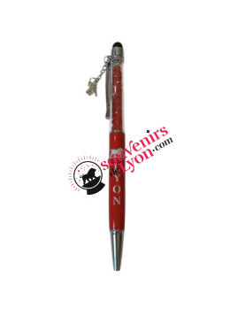 Touch Ball Pen Lyon Charm Red 1 on souvenirsdelyon.com