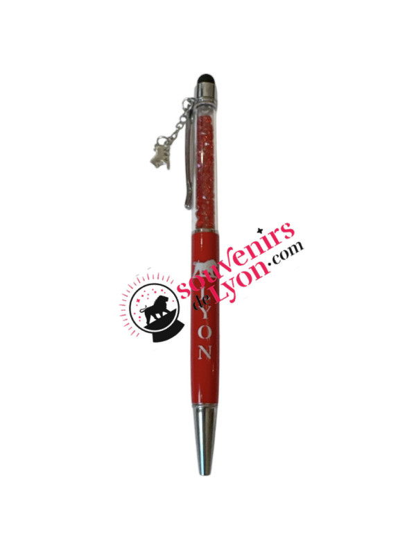 Stylo Lyon breloque Tactile Rouge 1 chez souvenirsdelyon.com