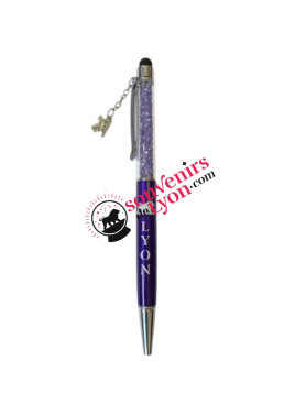 Stylo Lyon Breloque Tactile Violet 1 chez souvenirsdelyon.com