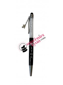 Touch Ball Pen Lyon Charm black/white 1 on souvenirsdelyon.com