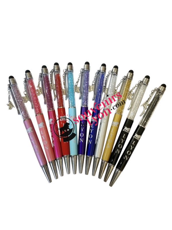 Stylo Lyon Breloque Tactile Rose 2 chez souvenirsdelyon.com