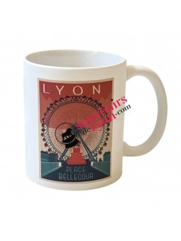 Mug Lyon Place Bellecour chez Souvenirsdelyon.com