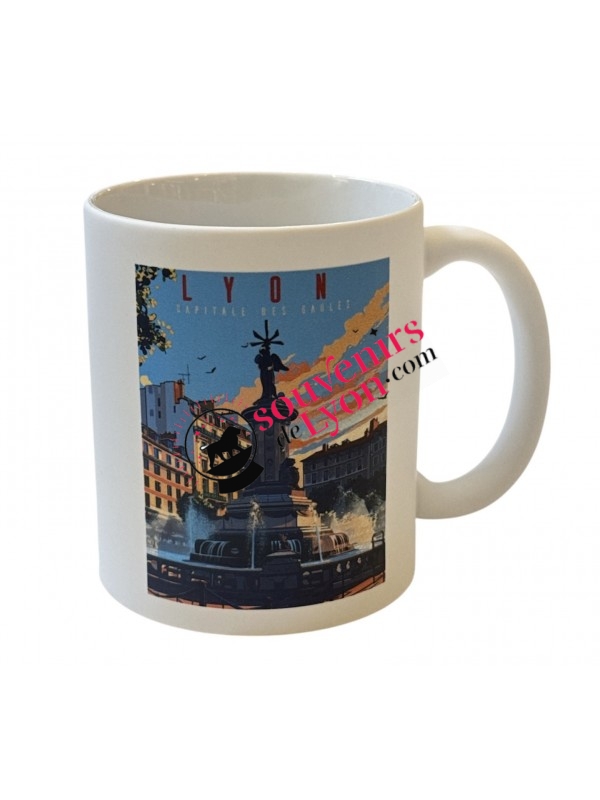 Mug Lyon Place des Jacobins chez Souvenirsdelyon.com