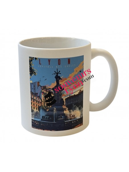 Mug Lyon Place des Jacobins chez Souvenirsdelyon.com