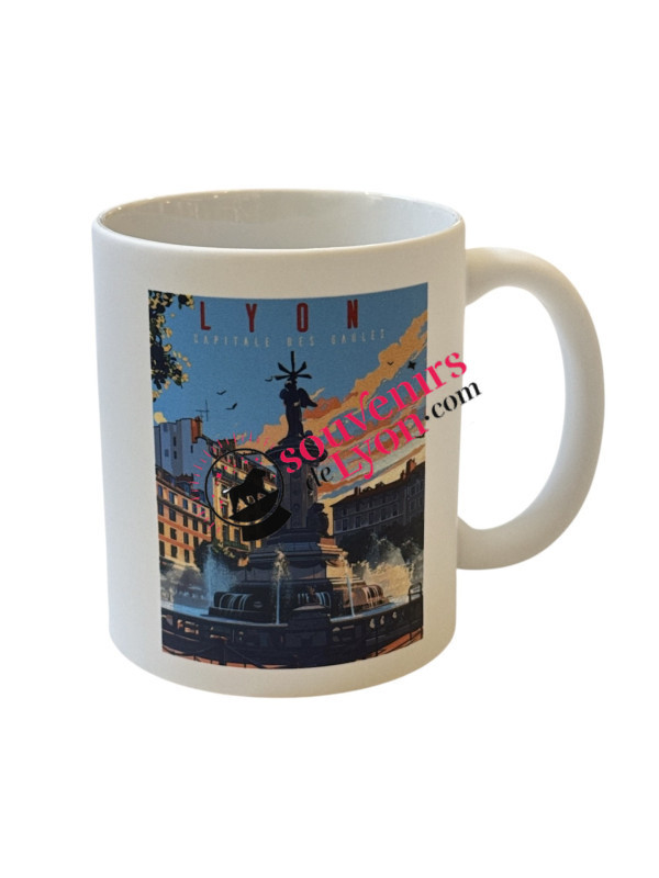 Mug Lyon Place des Jacobins chez Souvenirsdelyon.com