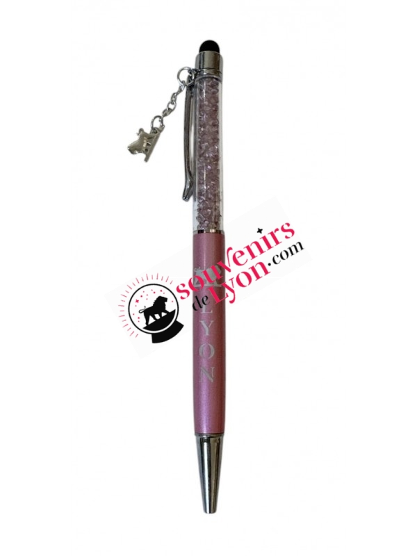 Stylo Lyon breloque Tactile Saumon 1 chez souvenirsdelyon.com