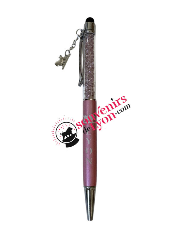 Stylo Lyon breloque Tactile Saumon 1 chez souvenirsdelyon.com