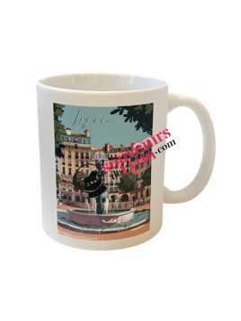 Mug Lyon Place des Jacobins chez Souvenirsdelyon.com