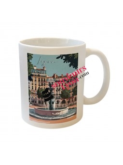Mug Lyon Place des Jacobins chez Souvenirsdelyon.com