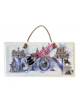 Plaque en métal Lyon Monuments chez Souvenirsdelyon.com