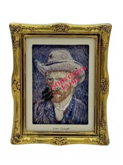 Magnet autoportrait chapeau en feutre 1 chez Souvenirsdelyon.com