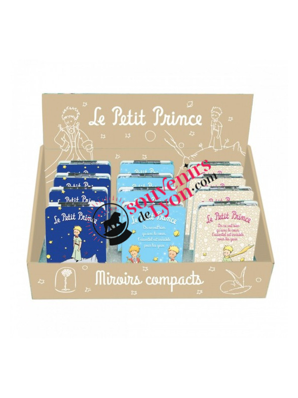 Pocket mirror The Little Prince light blue Souvenirsdelyon.com
