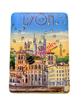 Miroir de poche Lyon Poster fourvière chez Souvenirsdelyon.Com