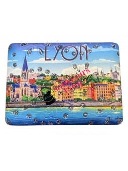 Poster Lyon pocket mirror St Georges at Souvenirsdelyon.Com