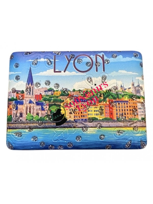 Poster Lyon pocket mirror St Georges at Souvenirsdelyon.Com