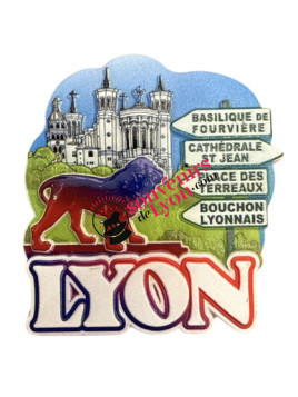 Magnet Lyon Panneaux Fourvière chez Souvenirsdelyon.Com