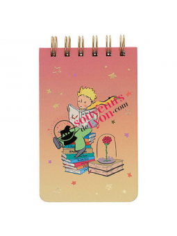 Bloc notes à spirale Le Petit Prince Livre et Rose chez souvenirsdelyon.com