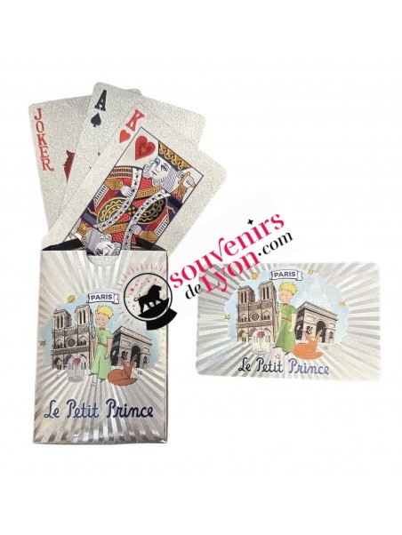 Jeu de cartes argenté Le Petit Prince chez souvenirsdelyon.com