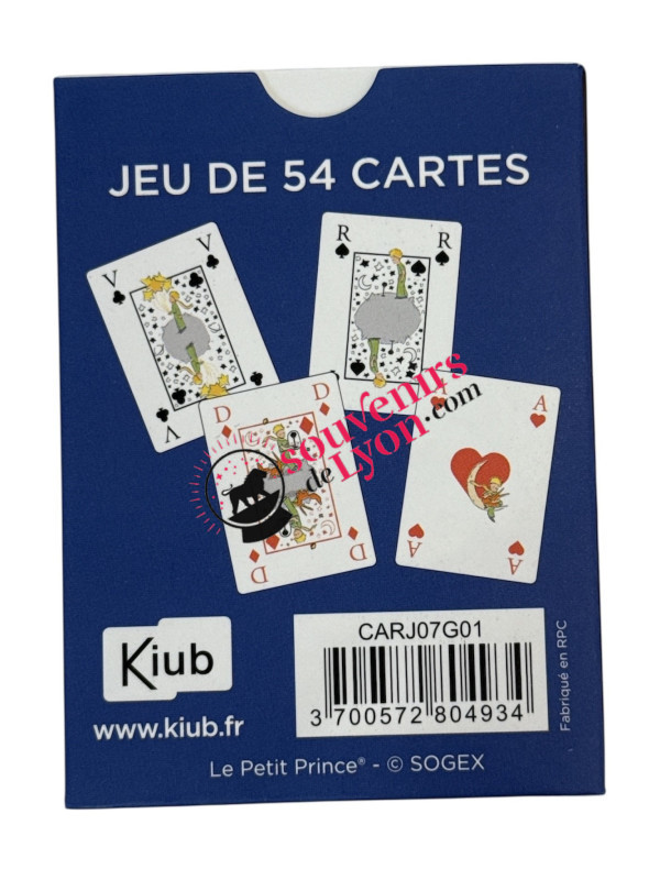 The Little Prince playing cards Blue 2 at Souvenirsdelyon.Com
