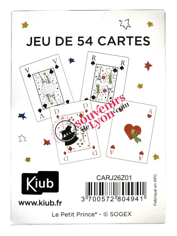Jeu de cartes bleu 2 Le Petit Prince liberty chez Souvenirsdelyon.Com