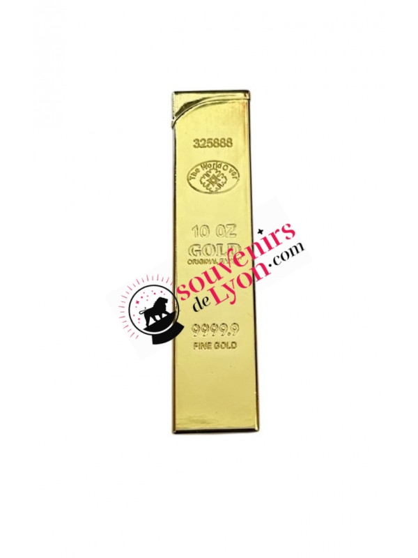 Briquet Lyon lingot d'or chez souvenirsdelyon.com