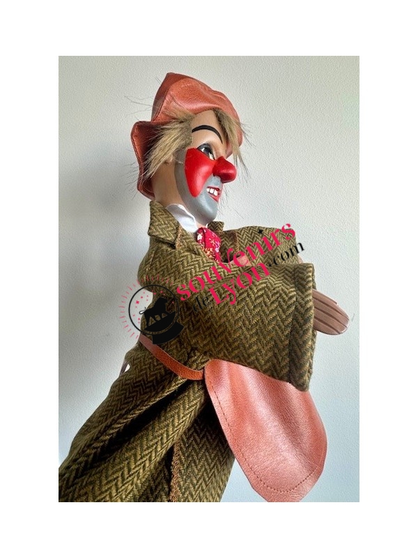 Hand puppet Gnafron green chevron 2 at Souvenirsdelyon.com