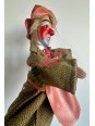 Hand puppet Gnafron green chevron 2 at Souvenirsdelyon.com