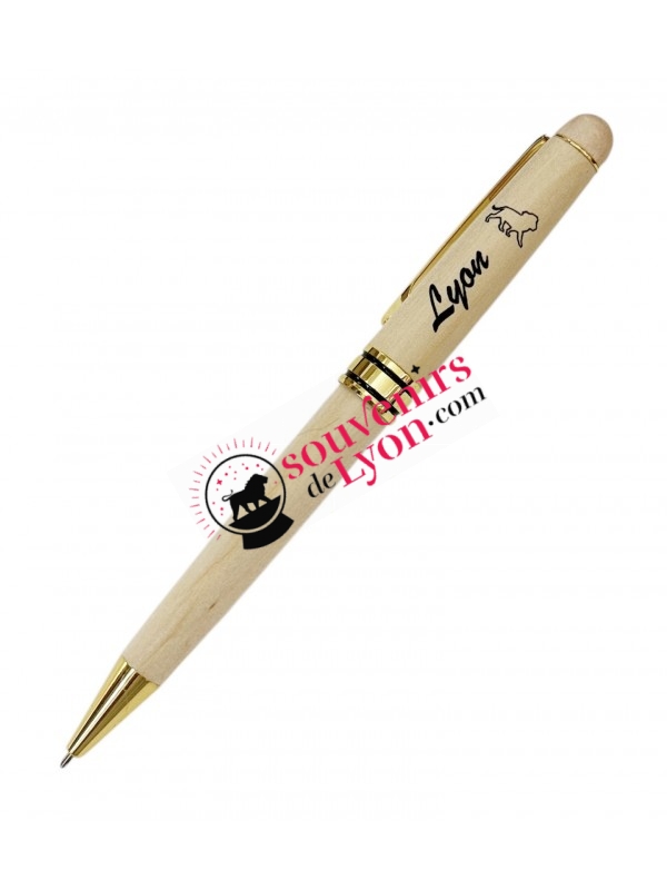 Stylo Lyon en bois chez Souvenirsdelyon.com