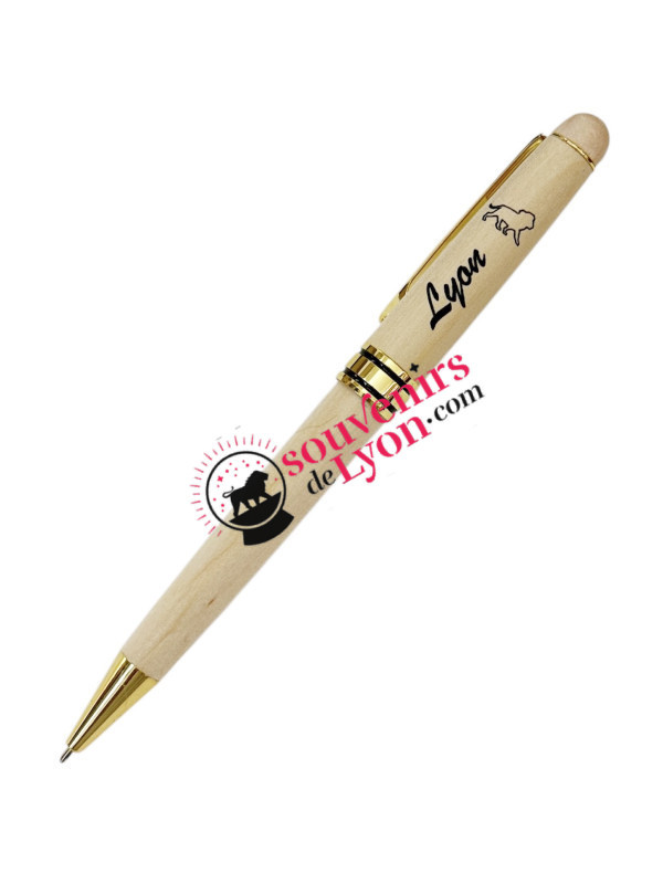 Stylo Lyon en bois chez Souvenirsdelyon.com