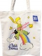 Tote bag le Petit Prince arc-en-ciel blanc chez Souvenirsdelyon.com