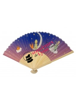 Eventail bambou Le Petit Prince Rose / Bleu chez Souvenirsdelyon.com