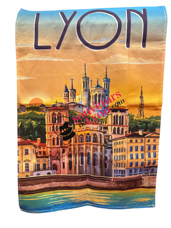 Torchon Lyon poster chez Souvenirsdelyon.com