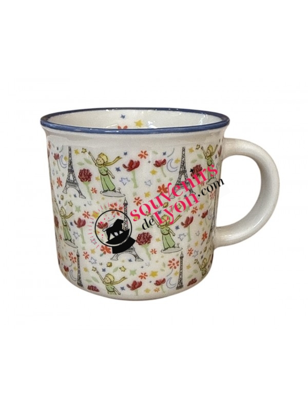 Mini Mug Le Petit Prince fleur Tour Eiffel chez souvenirsdelyon.com