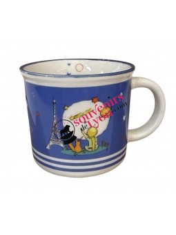 Mini Mug The Little Prince Sitting with the Fox and the Eiffel Tower on souvenirsdelyon.com