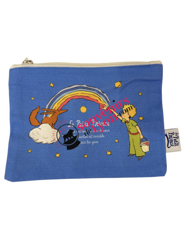 Pochette Le petit prince arc-en-ciel Bleue chez souvenirsdelyon.com
