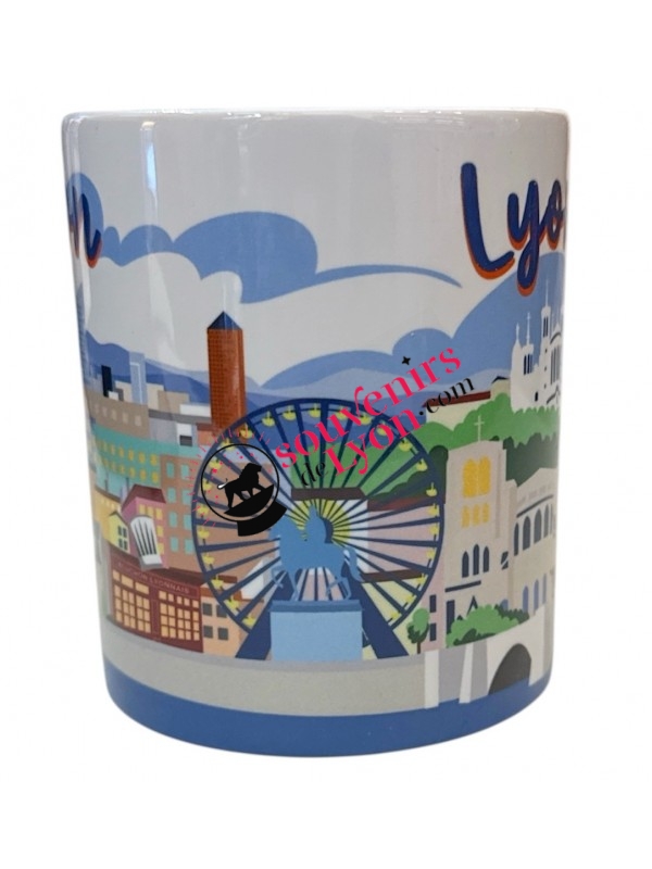 Mug Lyon coeur blanche chez Souvenirsdelyon.com