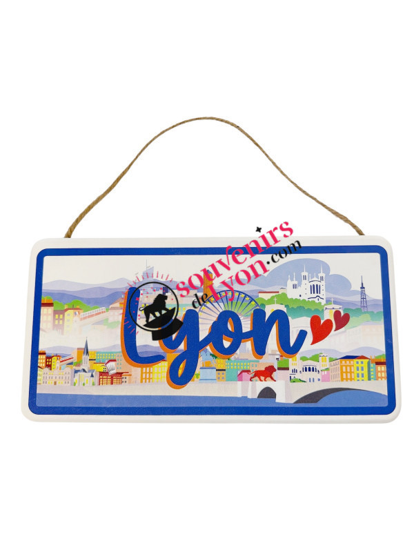 Decorative wall plaque poster emblem of  Lyon