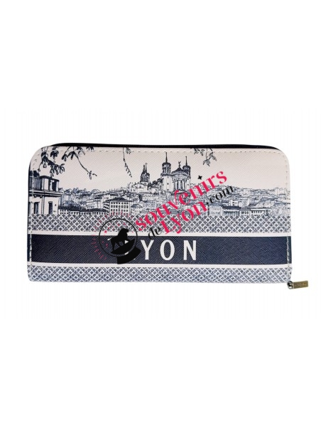 Porte feuille Lyon Robin Ruth bleu chez souvenirsdelyon.com