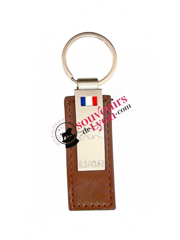 Porte clé cuir Lyon chez Souvenirsdelyon.com