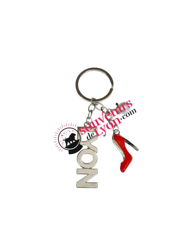 Porte-clés Escarpin Lyon chez souvenirsdelyon.com