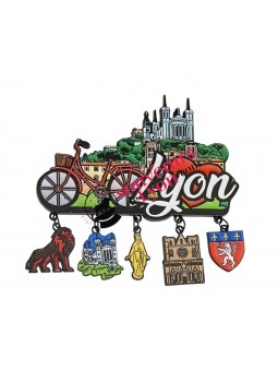 Magnet Pendentif Lyon Emblèmes chez souvenirsdelyon.com