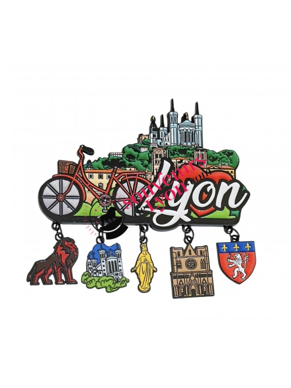 Magnet Pendentif Lyon Emblèmes chez souvenirsdelyon.com