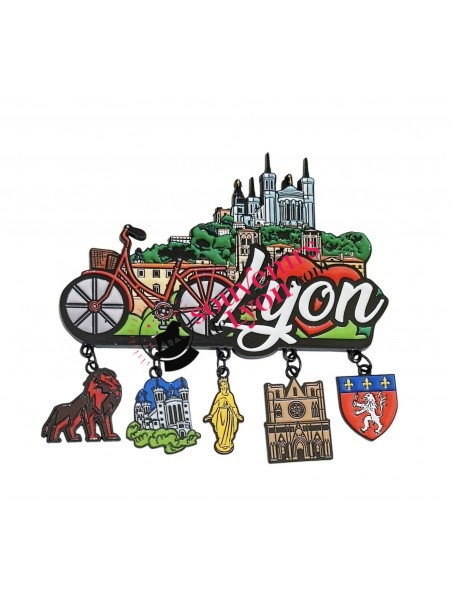 Lyon Emblems Pendant Magnet on souvenirsdelyon.com