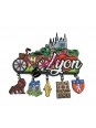 Magnet Pendentif Lyon Emblèmes chez souvenirsdelyon.com