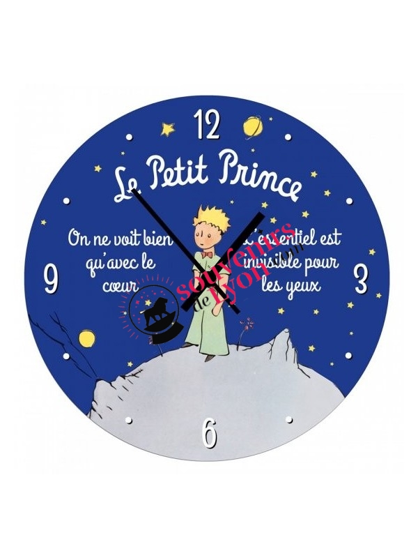 Horloge le Petit Prince nuit étoilée chez Souvenirsdelyon.com