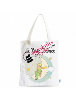 Tote bag The Little Prince on the moon Souvenirsdelyon.com