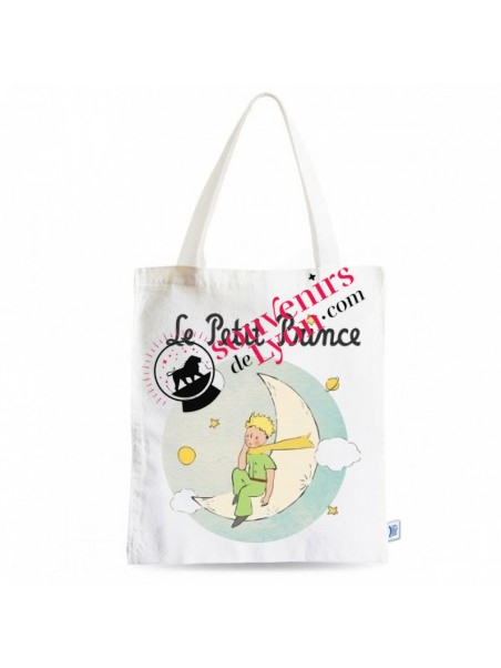 Tote bag The Little Prince on the moon Souvenirsdelyon.com