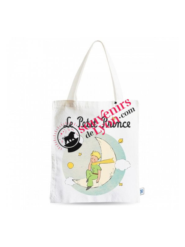 Tote bag The Little Prince on the moon Souvenirsdelyon.com