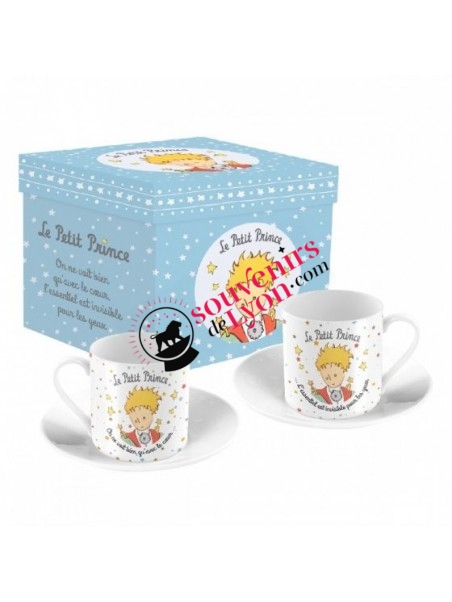 Set de 2 tasses à café le Petit Prince portrait chez Souvenirsdelyon.com