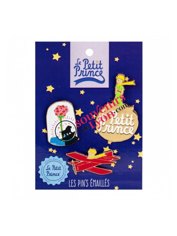 Set of 3 enamel pins The Little Prince Souvenirsdelyon.com